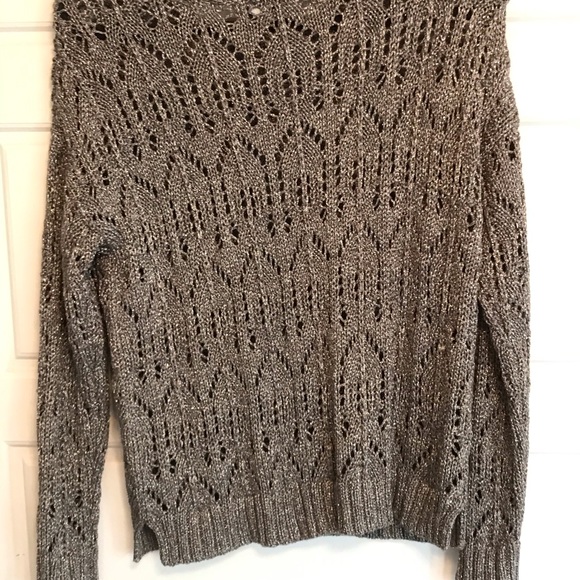 Like new Jones New York shining silver sweater . - Picture 3 of 4